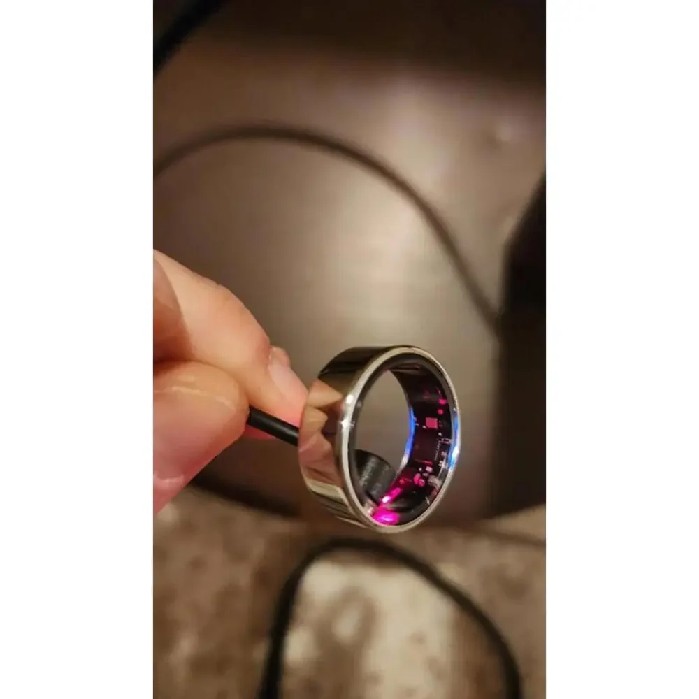 SMART RING, HEALTH & FITNESS TRACKER, SIZE 8 OR 10, DIGITAL DISPLAY BLK OR SILVR
